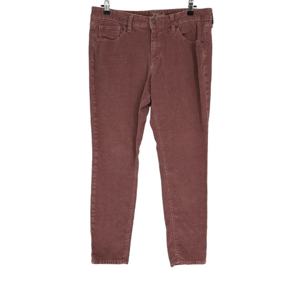 Universal Thread Skinny Ankle Corduroy Pants Dusty Rose Mid Rise - Picture 1 of 5